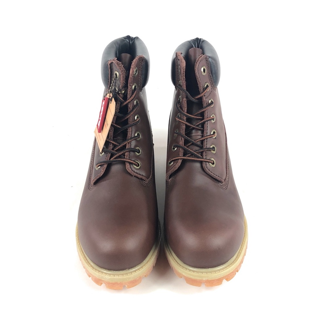 Levis Harrison LE Brown Mens Leather Boots - Picture 6 of 8